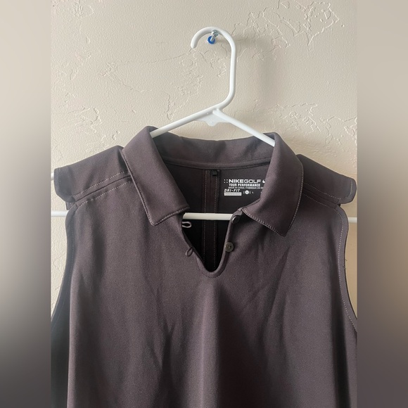 Nike Golf Dri-Fit Brown Sleeveless Polo Tank Top 
Size Large - Picture 5 of 12